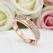 0.31ct Natural Diamond 14k Rose Gold Bridal Anniversary Ring-Black Diamonds New York