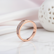 0.31ct Natural Diamond 14k Rose Gold Bridal Anniversary Ring-Black Diamonds New York