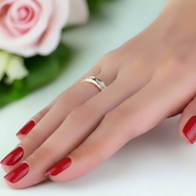 0.31ct Natural Diamond 14k Rose Gold Bridal Anniversary Ring-Black Diamonds New York