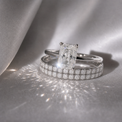 3 Carat Radiant Cut Lab Grown Diamond Ring Set in 14K Gold-Black Diamonds New York