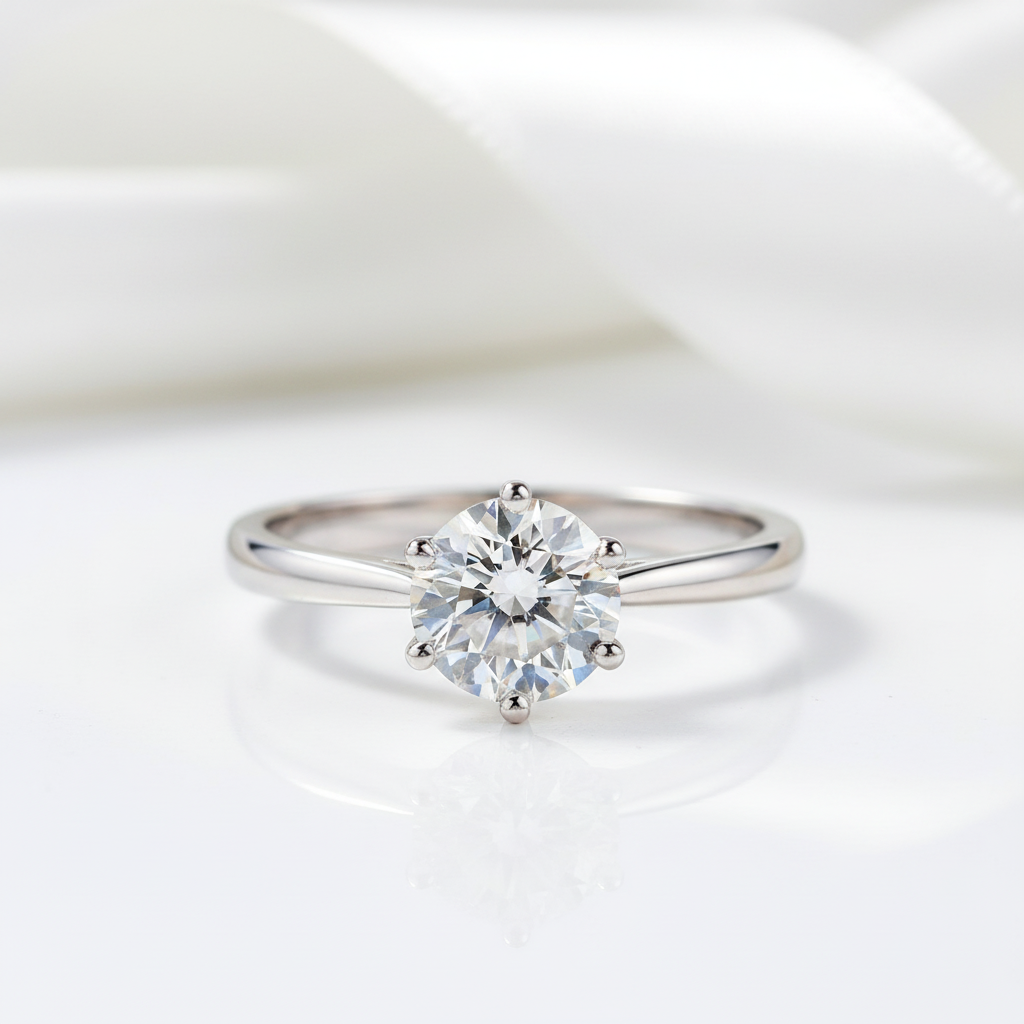 0.5-3ct Classic Diamond Solitaire Wedding Ring-Black Diamonds New York