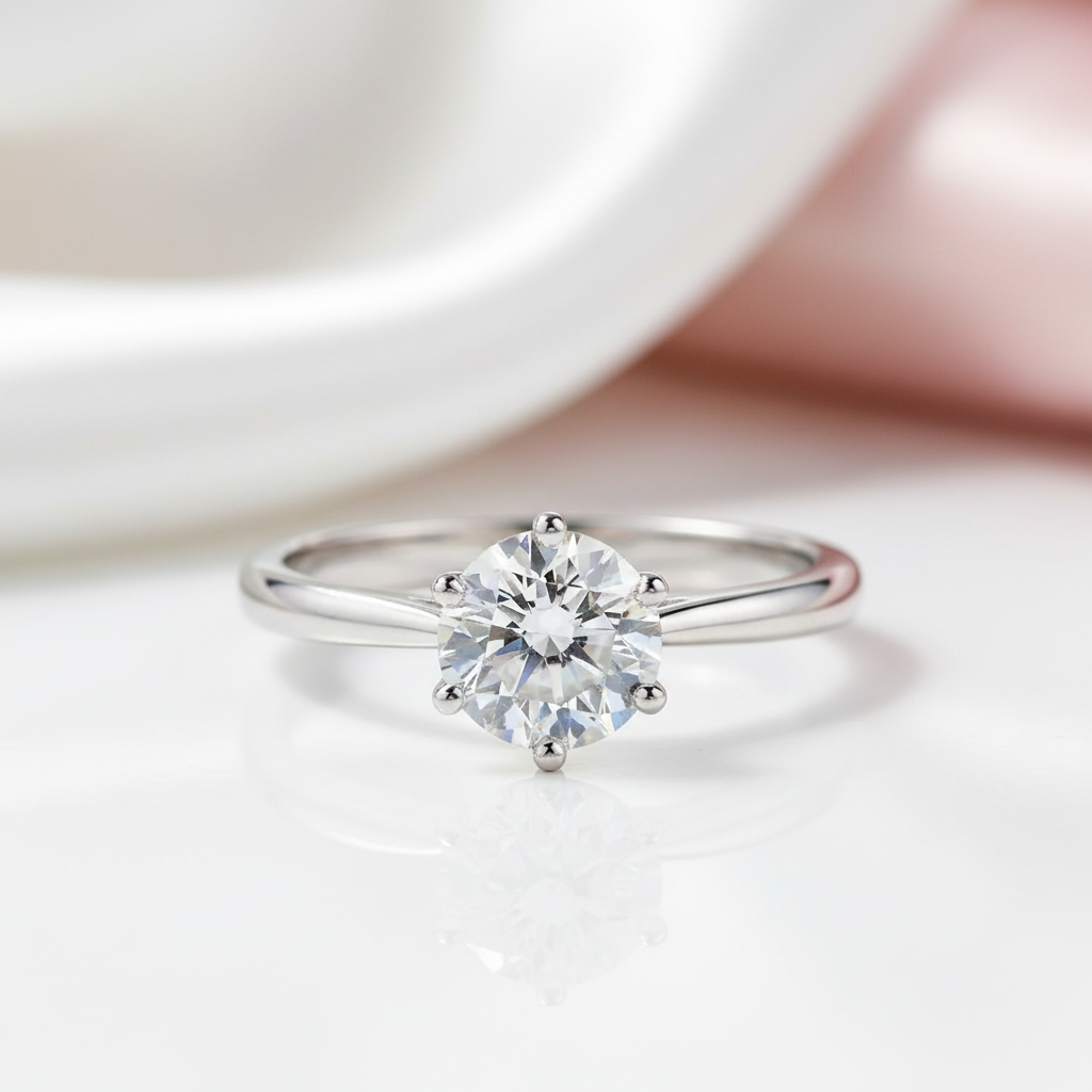 0.5-3ct Classic Diamond Solitaire Wedding Ring-Black Diamonds New York