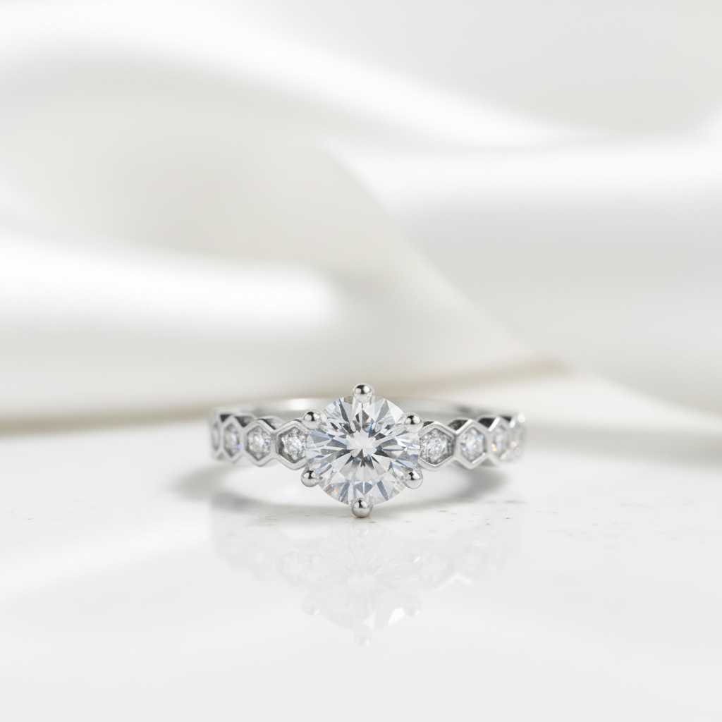 0.5 ct 5mm Diamond Option Antique Option Ring-Black Diamonds New York
