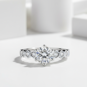 0.5 ct 5mm Diamond Antique Style Ring-Black Diamonds New York