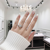 0.5 ct 5mm Diamond Antique Style Ring-Black Diamonds New York