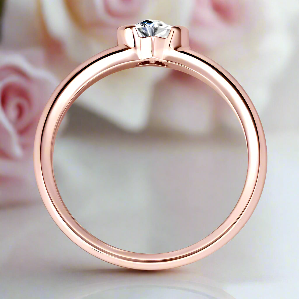 0.5 Ct Heart Cut Diamond Solitaire Engagement Ring-Black Diamonds New York