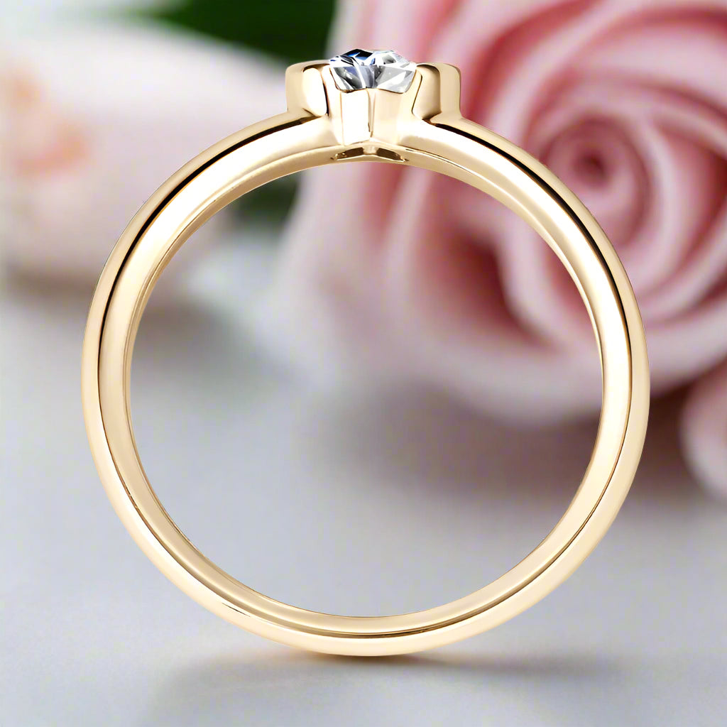 0.5 Ct Heart Cut Diamond Solitaire Engagement Ring-Black Diamonds New York