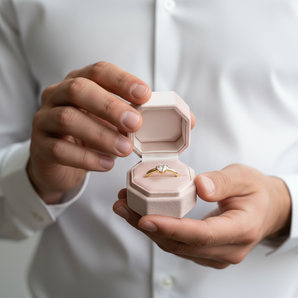 0.5 Ct Heart Cut Diamond Option Solitaire Engagement Ring-Black Diamonds New York