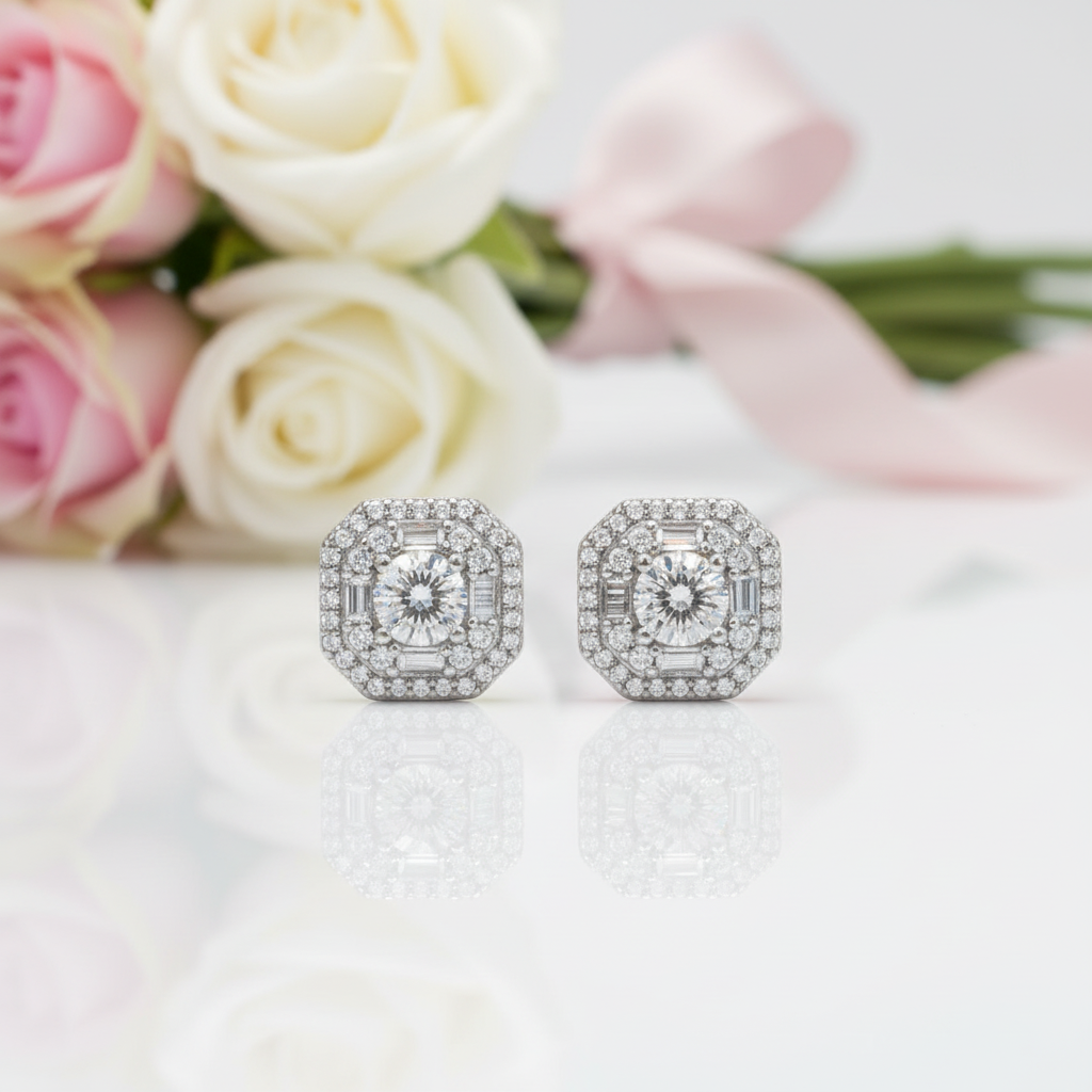 0.5 Ct Round Cut Diamond Option Stud Earrings-Black Diamonds New York