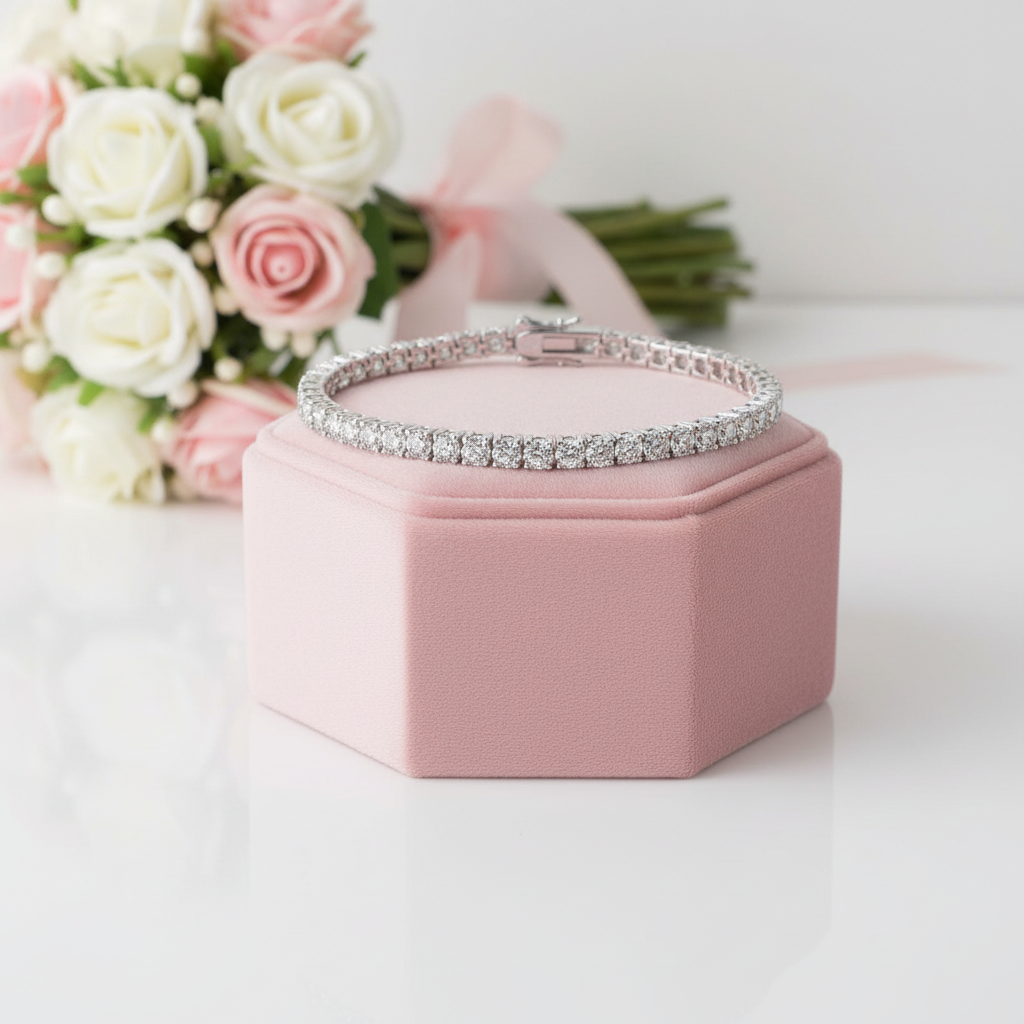 0.5 Ct Round Cut Diamond Option Tennis Bracelet-Black Diamonds New York