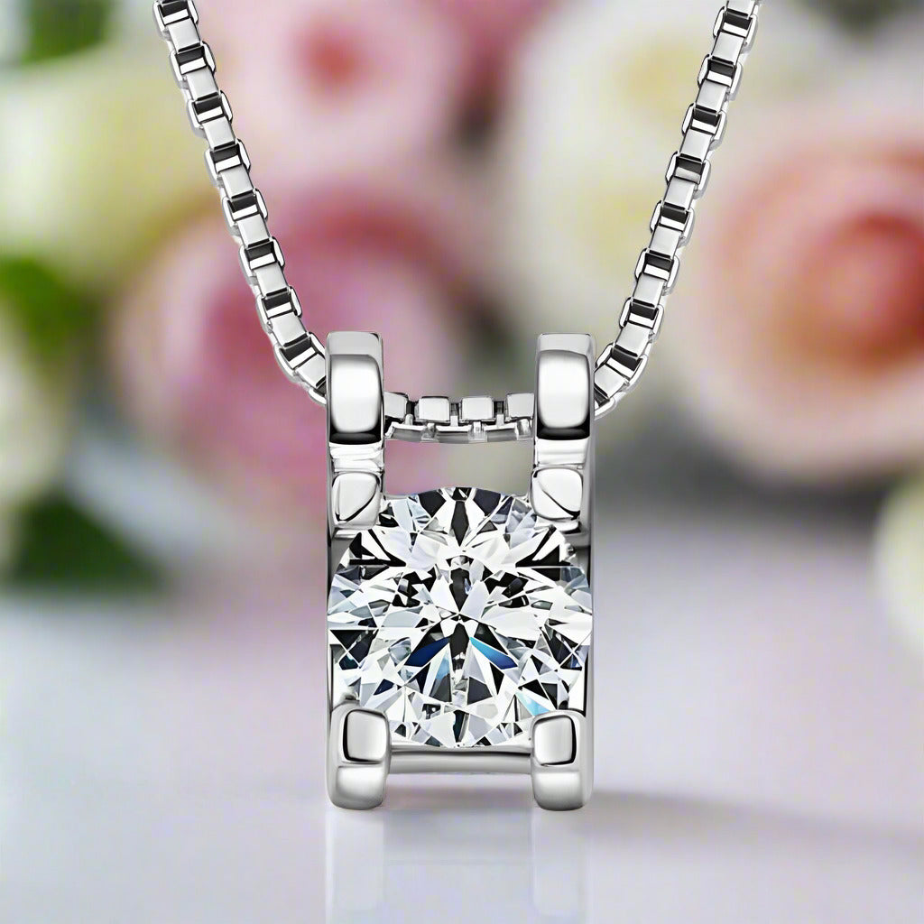 0.5 Ct Round Diamond Box Chain Necklace-Black Diamonds New York