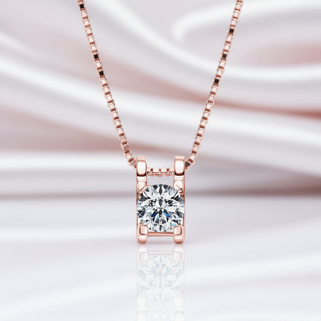 0.5 Ct Round Diamond Option Box Chain Necklace-Black Diamonds New York