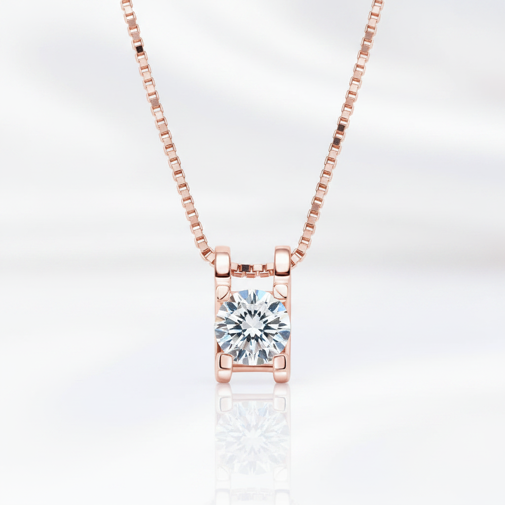 0.5 Ct Round Diamond Option Box Chain Necklace-Black Diamonds New York