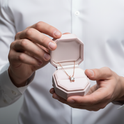 0.5 Ct Round Diamond Option Box Chain Necklace-Black Diamonds New York