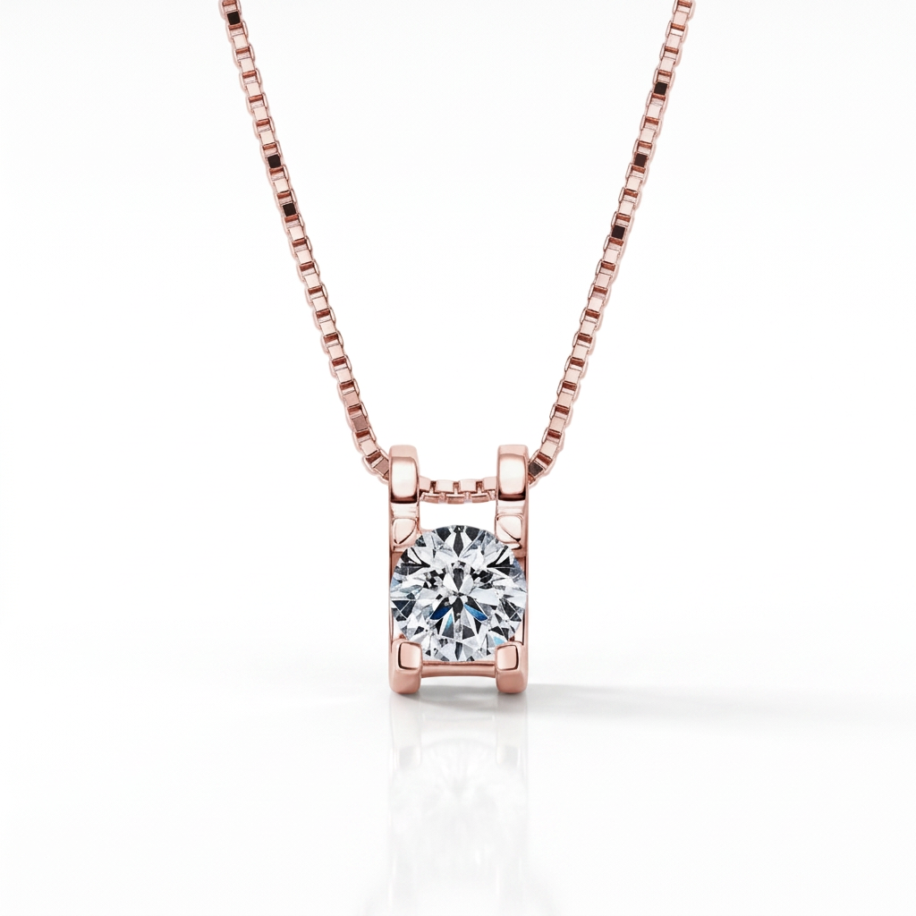 0.5 Ct Round Diamond Option Box Chain Necklace-Black Diamonds New York