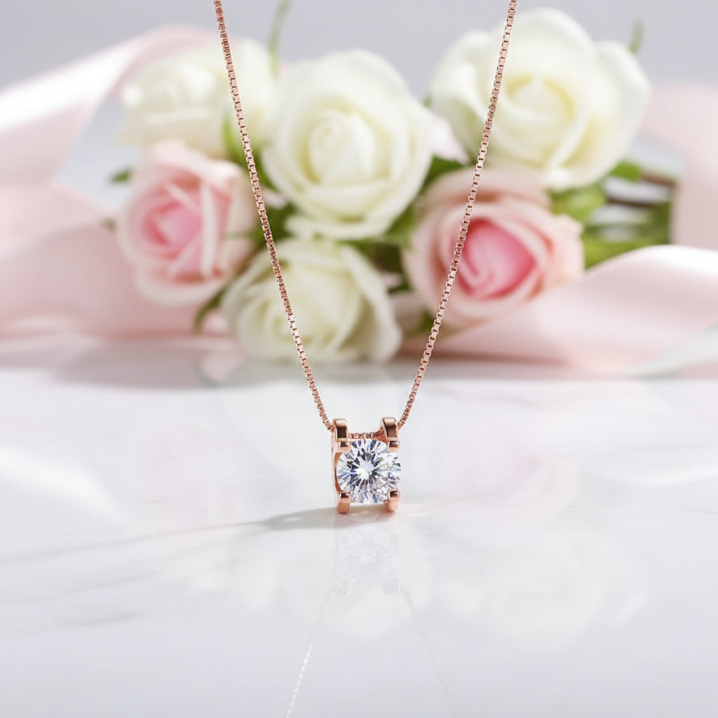 0.5 Ct Round Diamond Option Box Chain Necklace-Black Diamonds New York