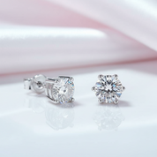 1.0 Ct Round Diamond Option Stud Earrings-Black Diamonds New York