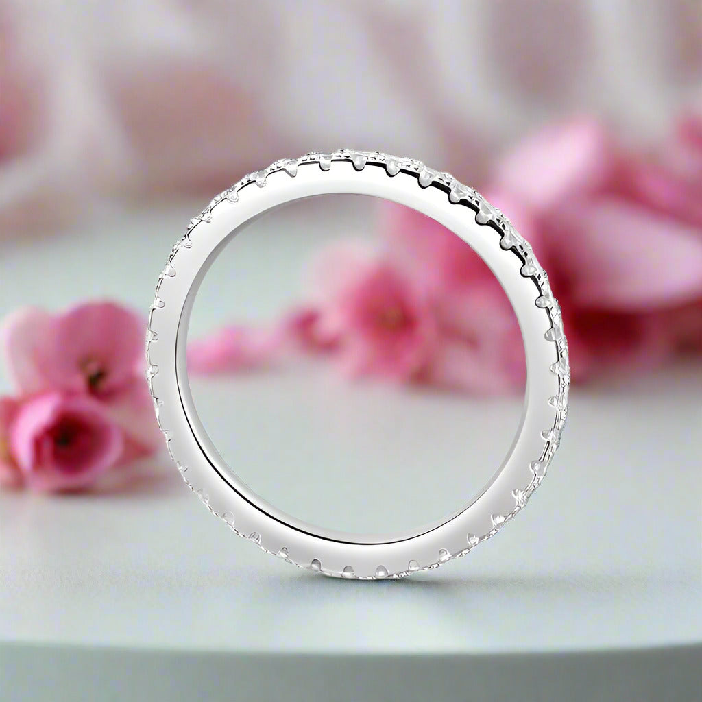 0.57ct Full Eternity Diamond Wedding Band-Black Diamonds New York