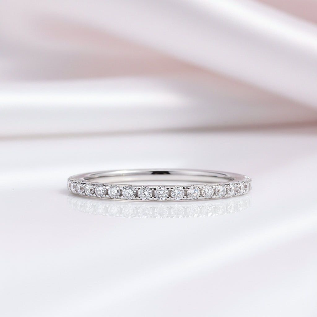 0.57ct Full Eternity Diamond Wedding Band-Black Diamonds New York