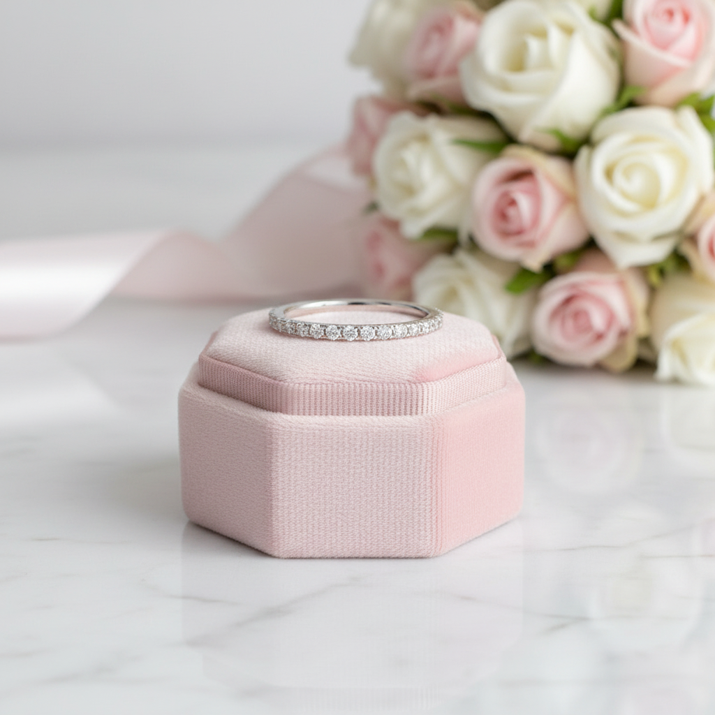 0.57ct Full Eternity Diamond Wedding Band-Black Diamonds New York