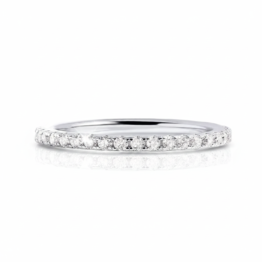 0.57ct Full Eternity Diamond Option Wedding Band-Black Diamonds New York