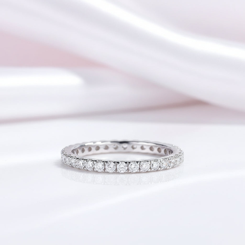 0.57ct Full Eternity Diamond Option Wedding Band-Black Diamonds New York