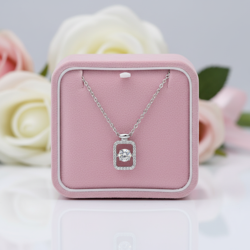 0.5 Ct Twinkle Setting Diamond Option Necklace-Black Diamonds New York