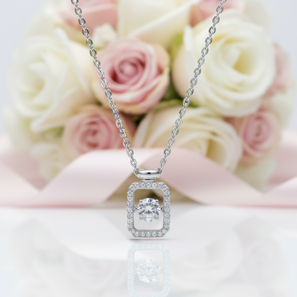 0.5 Ct Twinkle Setting Diamond Option Necklace-Black Diamonds New York