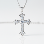 0.5ct Round Cut Diamond Option Cross Necklace-Black Diamonds New York
