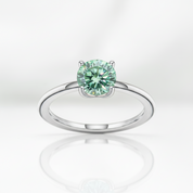 0.5ct Round Cut Green Diamond Option Ring-Black Diamonds New York
