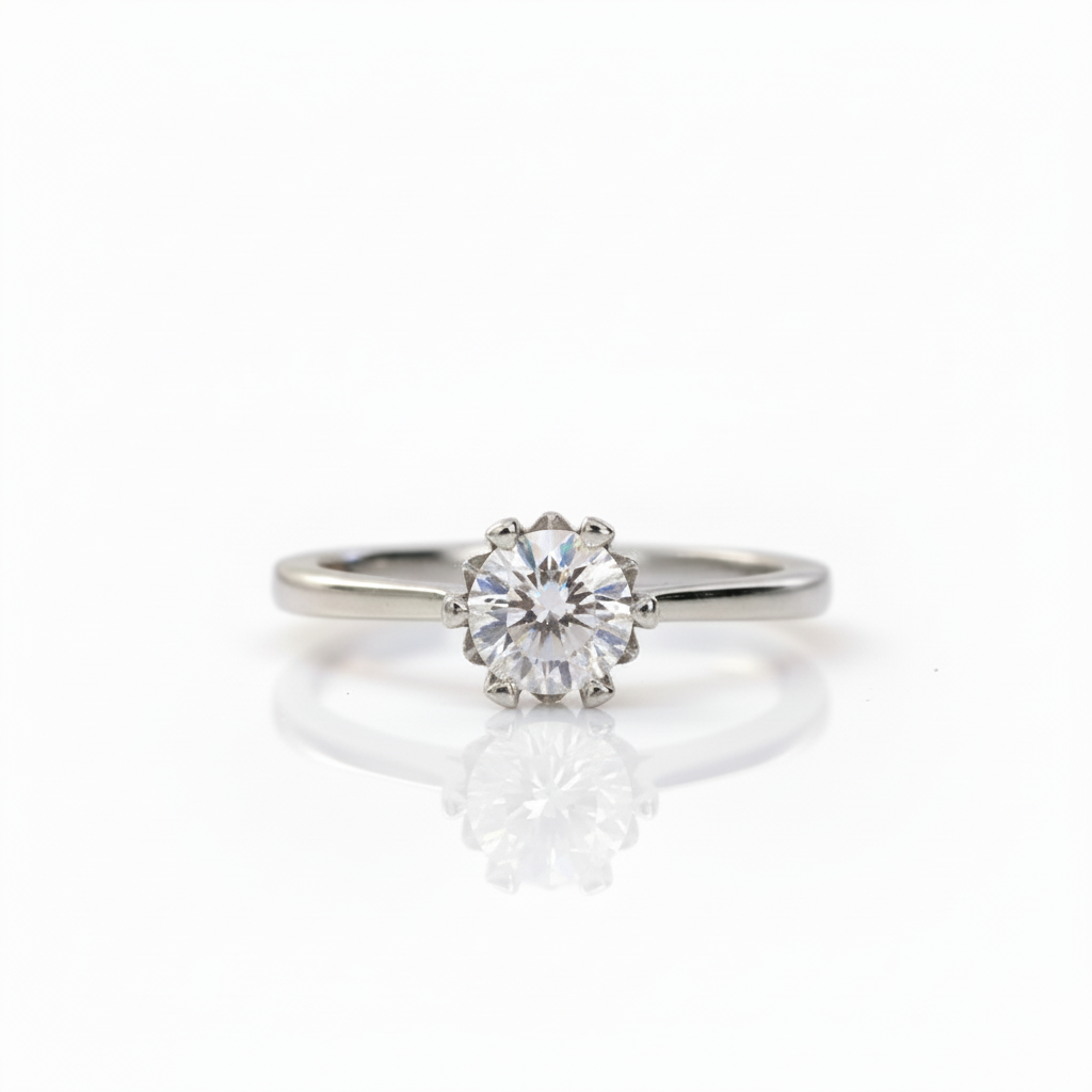 0.5ct Round Cut Diamond Option Engagement Ring-Black Diamonds New York