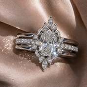 Be Mine Forever- Radiant Coffin Cut Diamond Option Gothic Wedding Ring-Black Diamonds New York
