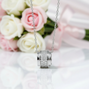 0.69ct Diamond Bridal Pendant Necklace-Black Diamonds New York