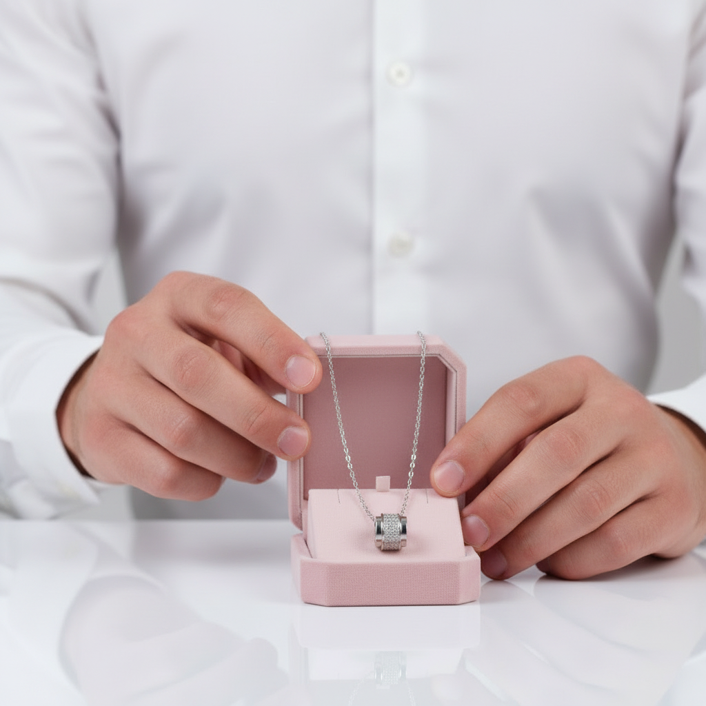 0.69ct Diamond Bridal Pendant Necklace-Black Diamonds New York