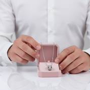 0.69ct Diamond Bridal Pendant Necklace-Black Diamonds New York