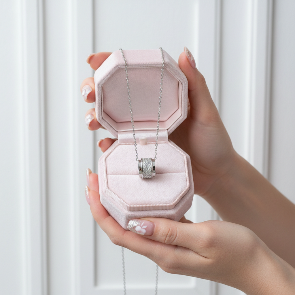 0.69ct Diamond Bridal Pendant Necklace-Black Diamonds New York