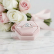 0.75ct Princess Cut Diamond Option Split Shank Engagement Ring-Black Diamonds New York