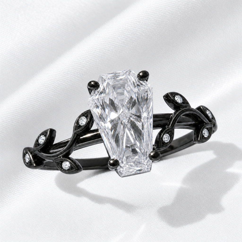 Hell and Back Ring - Limited Coffin Cut Diamond Option Engagement Ring-Black Diamonds New York