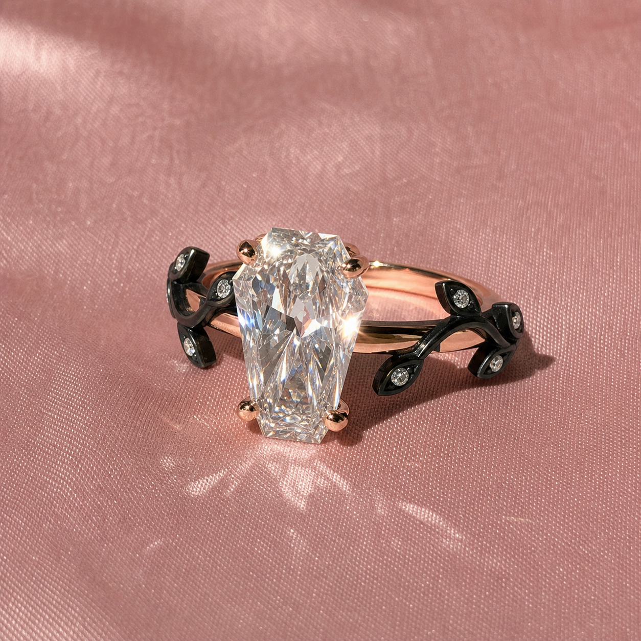 Hell and Back Ring - Limited Coffin Cut Diamond Option Engagement Ring-Black Diamonds New York