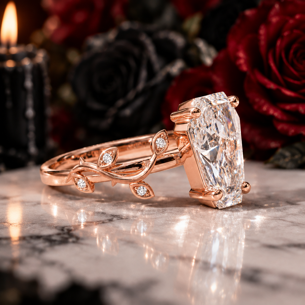Hell and Back Ring - Limited Coffin Cut Diamond Option Engagement Ring-Black Diamonds New York