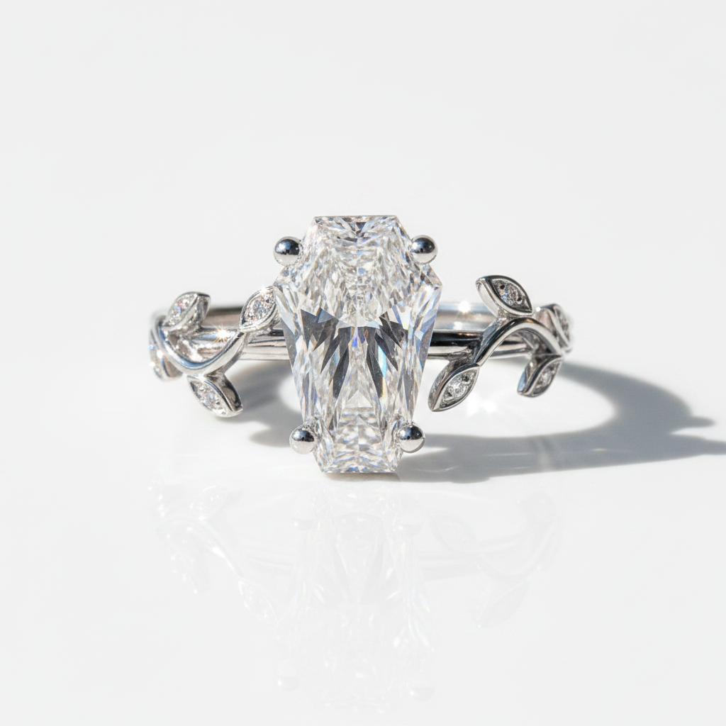Hell and Back Ring - Limited Coffin Cut Diamond Option Engagement Ring-Black Diamonds New York