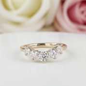 0.9 Ct Half Eternity Diamond Wedding Band-Black Diamonds New York