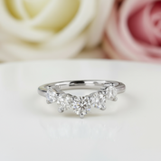 0.9 Ct Half Eternity Diamond Wedding Band-Black Diamonds New York