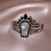 Until Death Ring Coffin Shape Diamond Wedding Rings-Black Diamonds New York