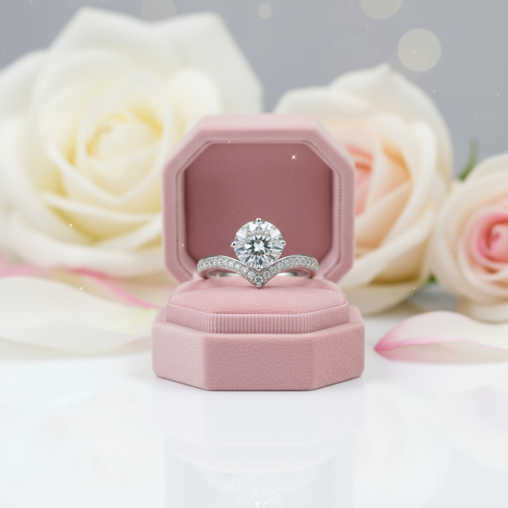 2.0 Ct D Color Diamond Option Crown Engagement Ring-Black Diamonds New York