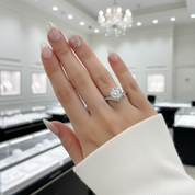 2.0 Ct D Color Diamond Crown Engagement Ring-Black Diamonds New York