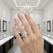 2.0 Ct D Color Diamond Crown Engagement Ring-Black Diamonds New York