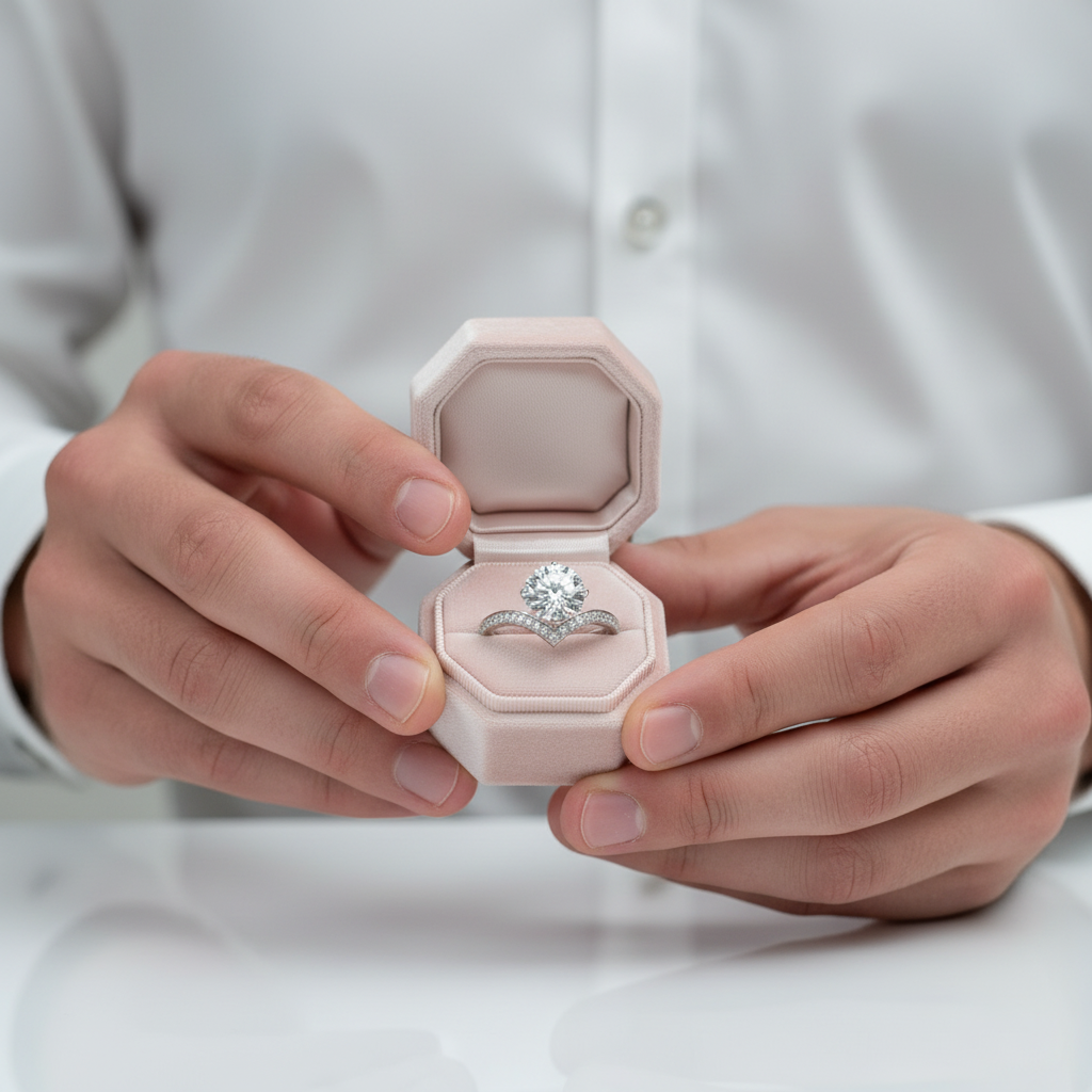 2.0 Ct D Color Diamond Option Crown Engagement Ring-Black Diamonds New York