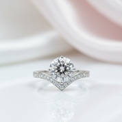 2.0 Ct D Color Diamond Option Crown Engagement Ring-Black Diamonds New York