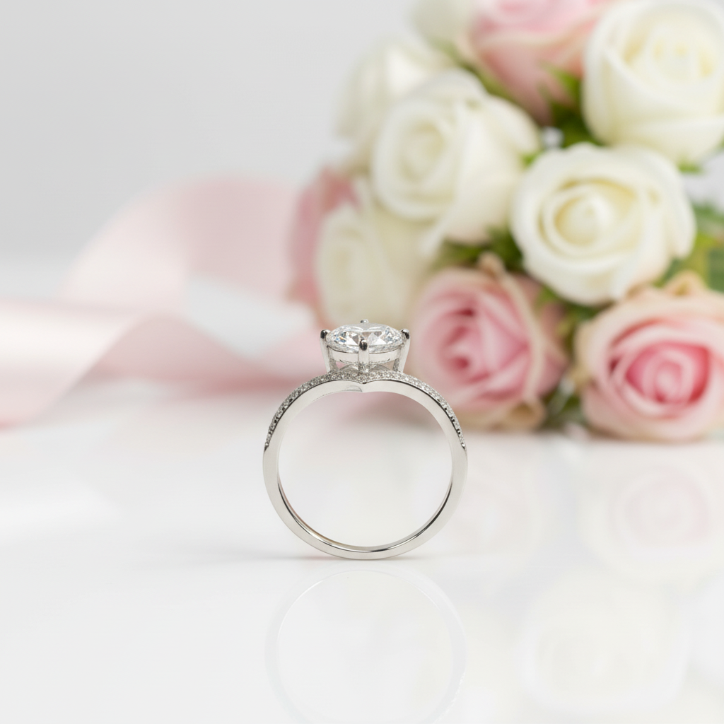 2.0 Ct D Color Diamond Option Crown Engagement Ring-Black Diamonds New York